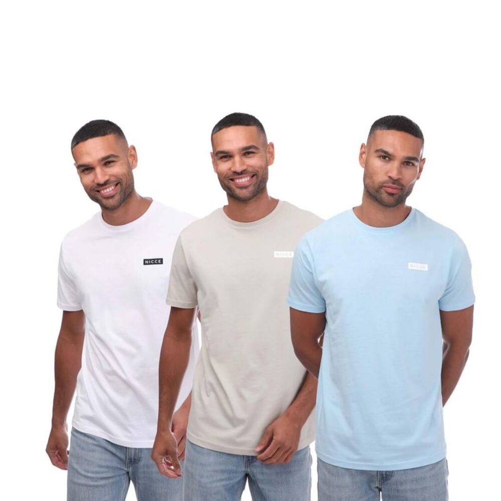 Nicce Mens Asuka T-Shirt (Pack of 3) / Multicolored